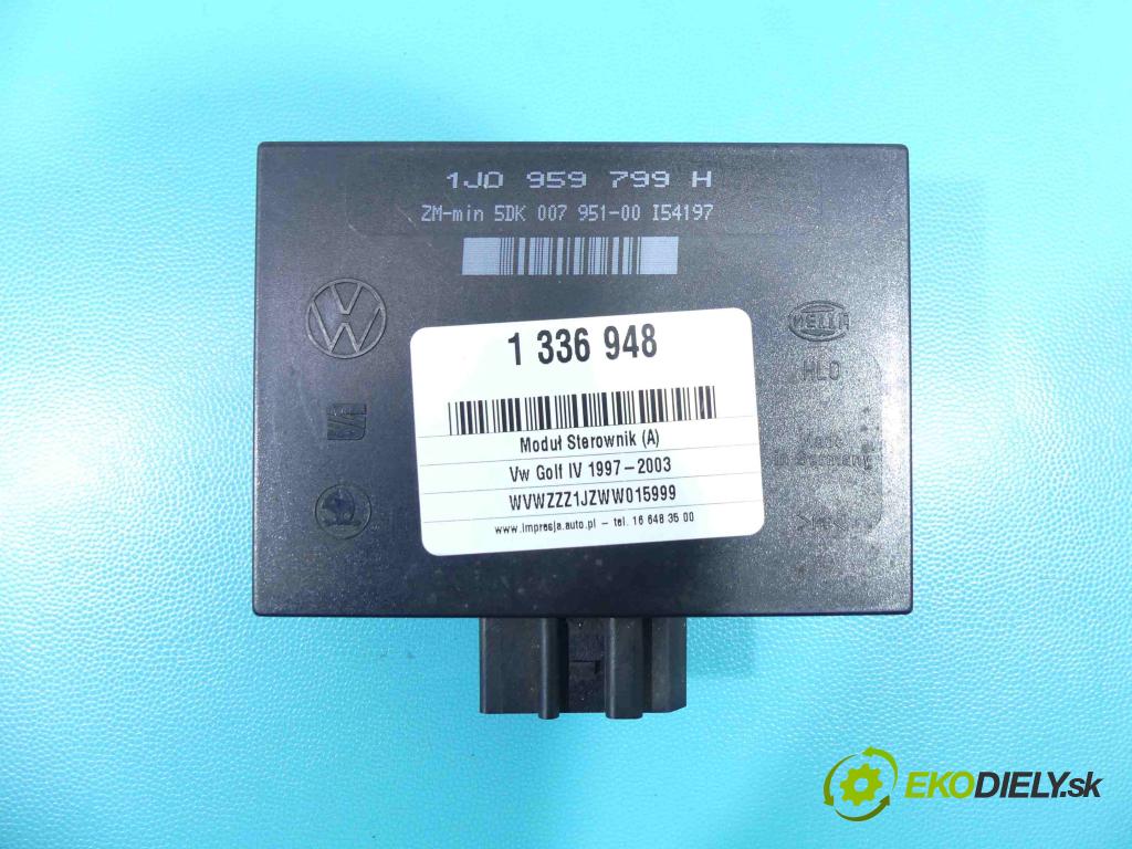 Vw Golf IV 1997-2003 1.9 tdi 90 HP manual 66 kW 1896 cm3 5- modul riadiaca jednotka 1J0959799H (Ostatné)