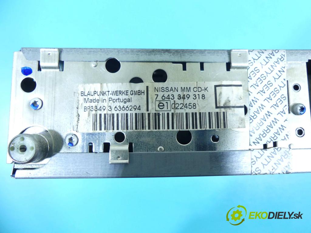 Nissan Micra K12 2003-2010 1.2 16V 65 HP manual 48 kW 1240 cm3 5- Radio originál 7643349318