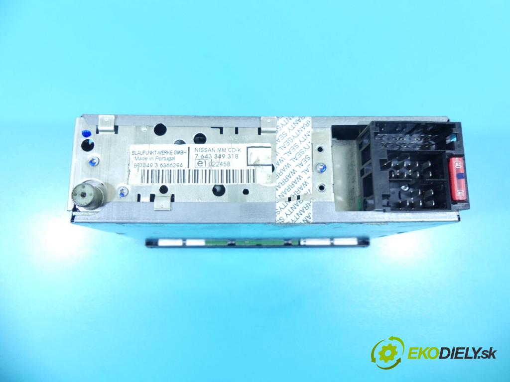 Nissan Micra K12 2003-2010 1.2 16V 65 HP manual 48 kW 1240 cm3 5- Radio originál 7643349318