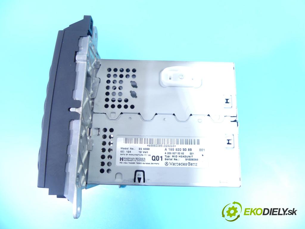 Mercedes B W245 2005-2011 1.7 116 HP automatic 85 kW 1699 cm3 5- Radio originál A1698205089