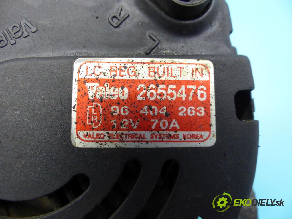 Chevrolet Aveo T200 2003-2008 1,2.0 72 hp manual 53 kW 1150 cm3 5- Alternator 2655476 (Alternátory)