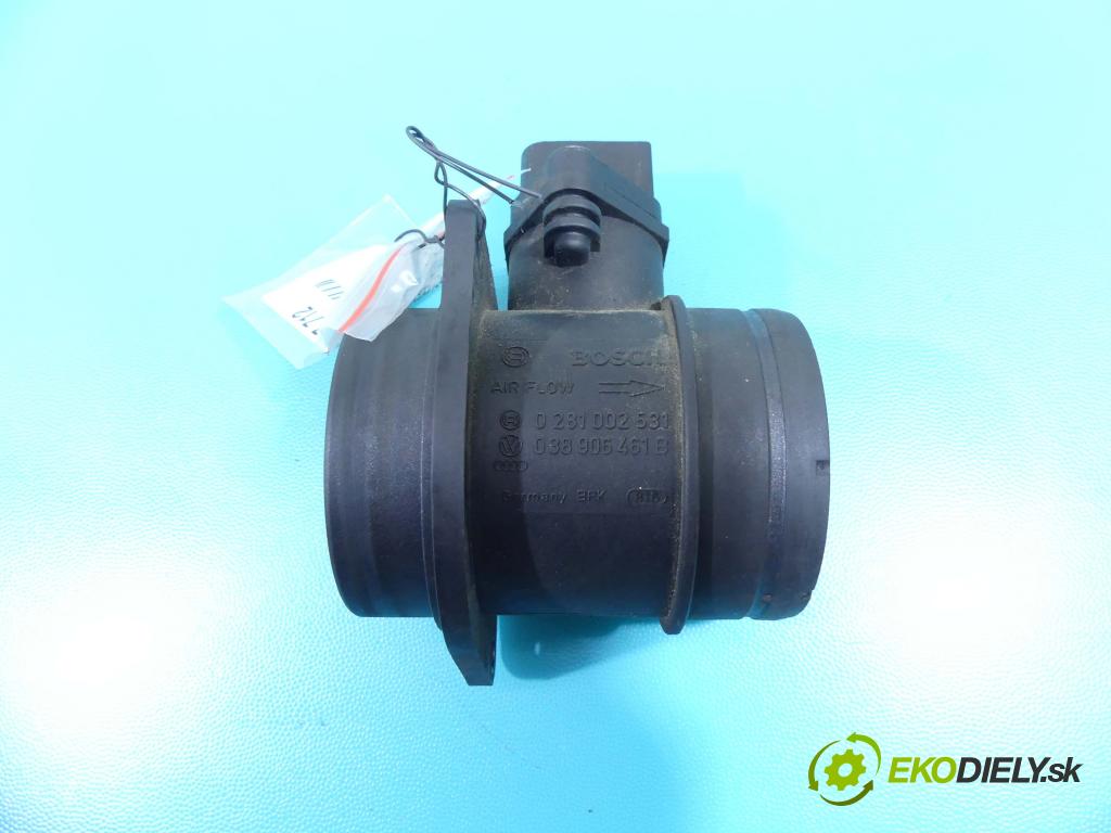 Vw Passat B6 2005-2010 1.9 tdi 105 HP manual 77 kW 1896 cm3 5- průtokoměr: 0281002531 (Váhy vzduchu)
