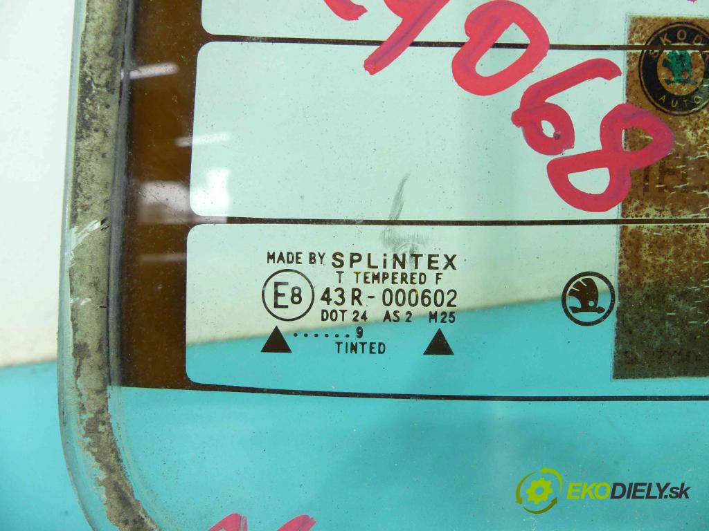 Skoda Felicia 1.3 mpi 58 hp manual 43 kW 1289 cm3 5- sklo zadní  (Okna zadní)