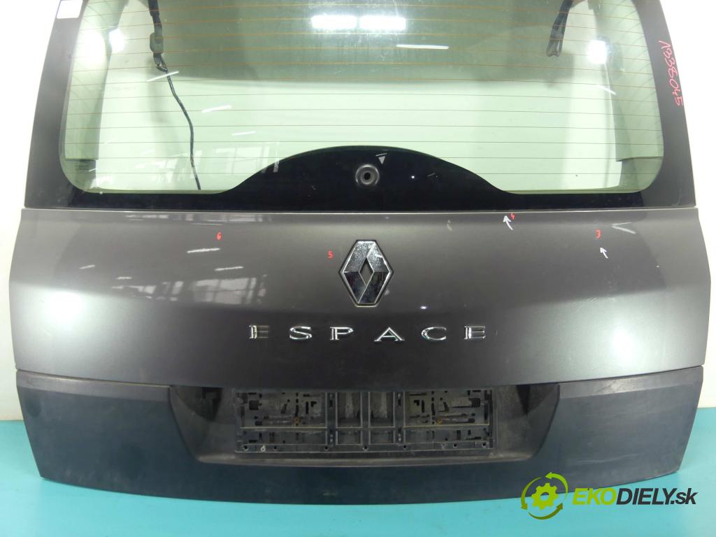 Renault Espace IV 2003-2014 2.0 T 163 hp manual 120 kW 1998 cm3 5- zadní kufrové dveře  (Zadní kapoty)