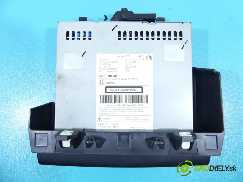 Citroen C4 Grand Picasso II 2013-2022 1.6 THP 156 HP manual 115 kW 1598 cm3 5- Radio originál 98105176ZD-01