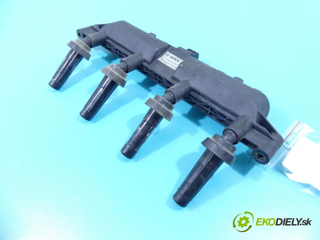 Peugeot 206 1.4 75 HP manual 55 kW 1360 cm3 5- cievka zapaľovacia 0986221034 (Zapaľovacie cievky, moduly)