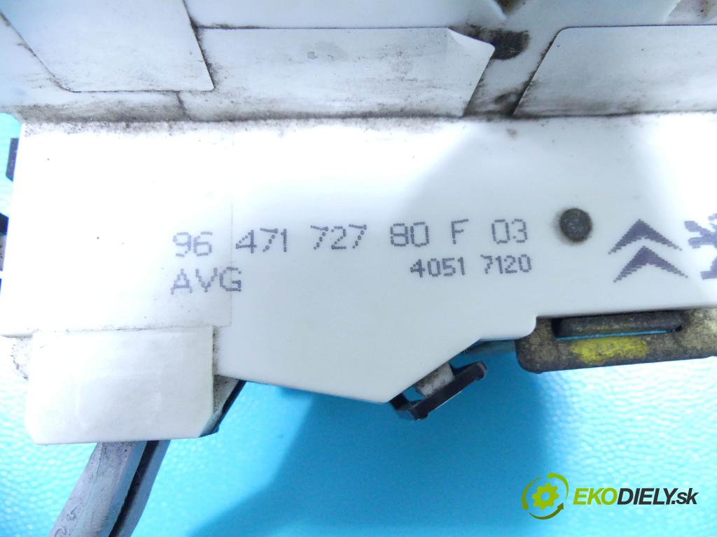 Citroen C4 I 2004-2011 1.6 hdi 90 hp manual 66,2 kW 1560 cm3 5- zámek přední levý 9647172780F