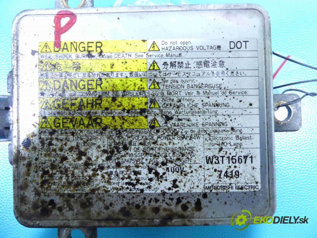 Mazda 5  2005-2010 2.0 citd 143 HP manual 105 kW 1998 cm3 5- střídač: xenon W3T156717419 (Riadiace jednotky xenónu)