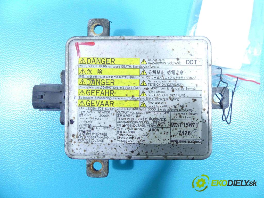 Mazda 5  2005-2010 2.0 citd 143 HP manual 105 kW 1998 cm3 5- střídač: xenon W3T15671 (Riadiace jednotky xenónu)