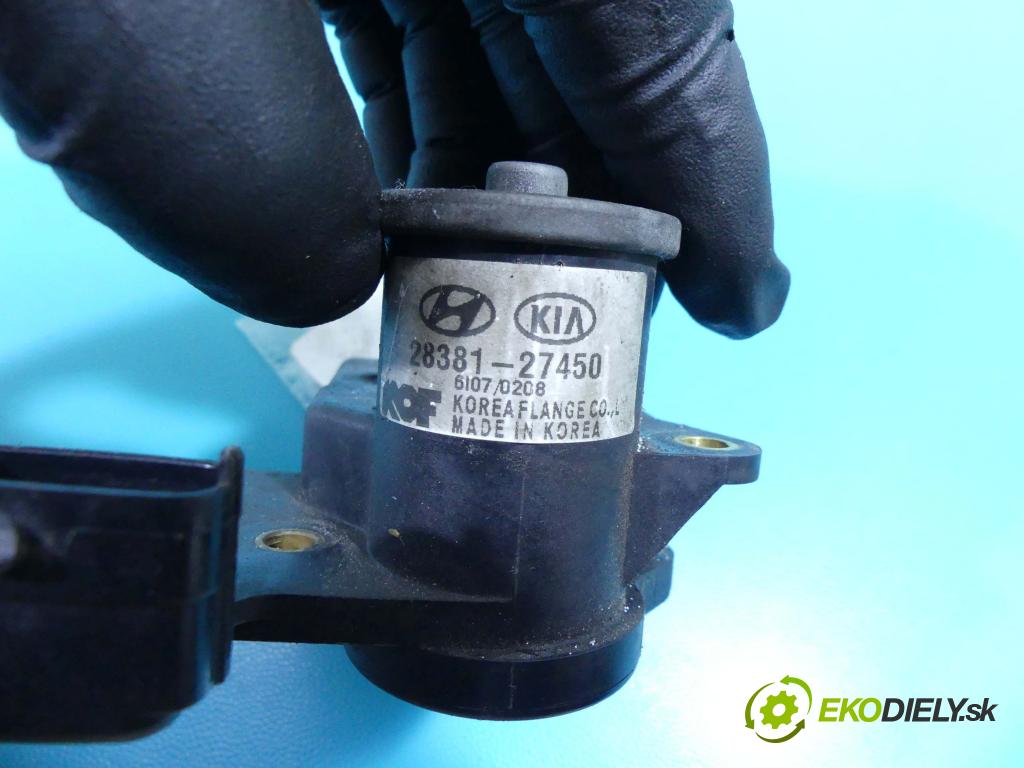 Kia Carens III  2006-2013 2.0 crdi 140 hp manual 103 kW 1991 cm3 5- Ovladač: klapky: kolektora: 28381-27450 (Ostatní)