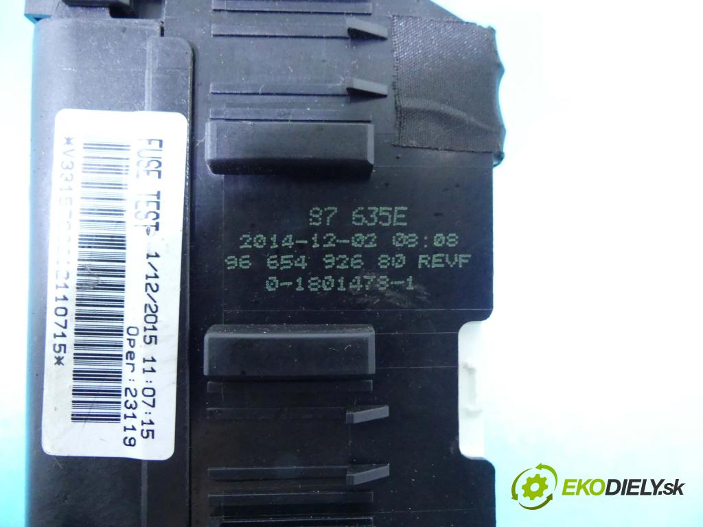 Citroen C4 Grand Picasso II 2013-2022 1.6 THP 156 hp manual 115 kW 1598 cm3 5- skříňka pojistková 9665492680 (Pojistkové skříňky)