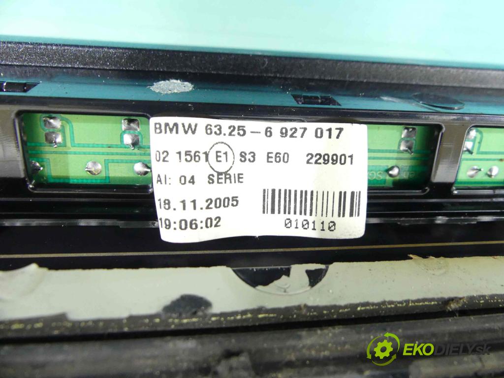 Bmw 5 E60 2003-2010 2.0d 150 hp manual 110 kW 1995 cm3 4- sklo zadní 63.25-6927017 (Okna zadní)