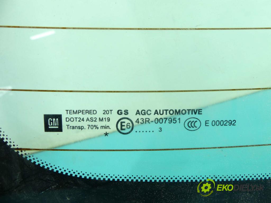 Opel Astra IV 2009-2015 1.7 cdti 110 hp manual 81 kW 1686 cm3 4- sklo zadní  (Okna zadní)