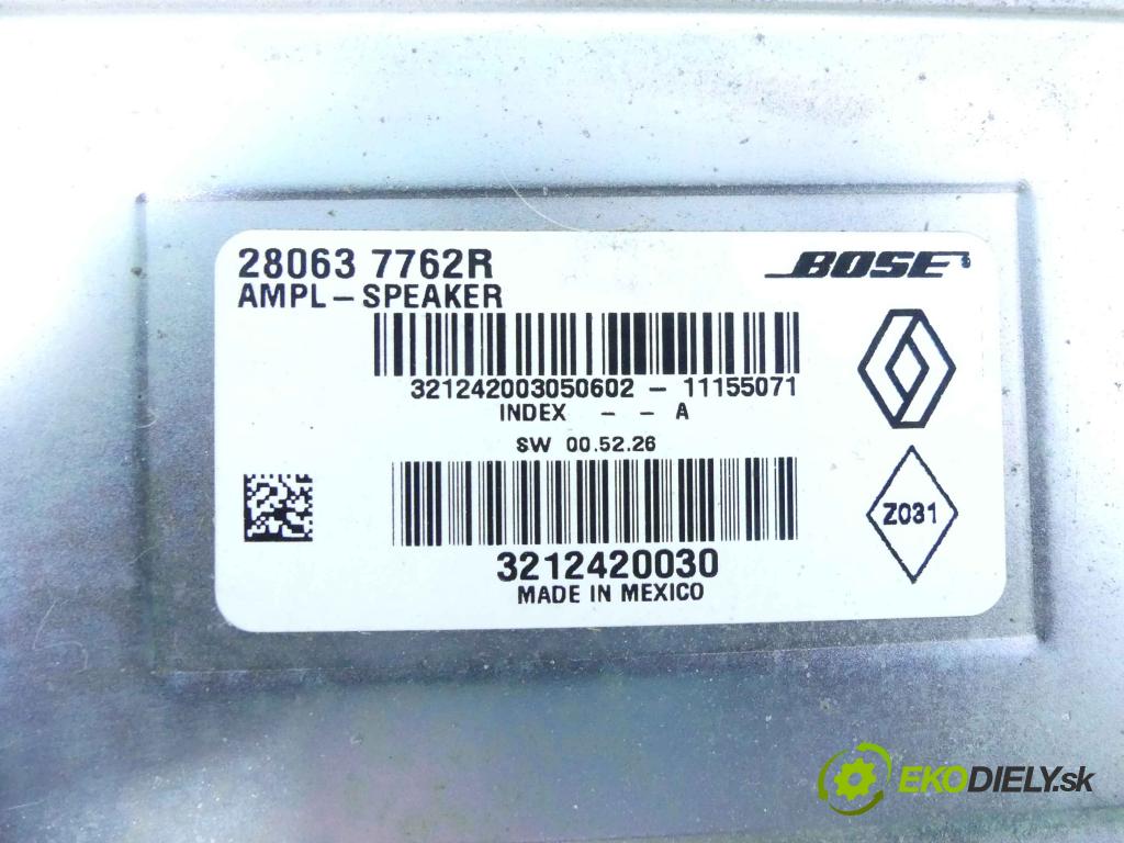 Renault Koleos I 2008-2016 2.0 dci 150 HP manual 110 kW 1995 cm3 5- Zesilovač: 280637762R (Zosilňovače)