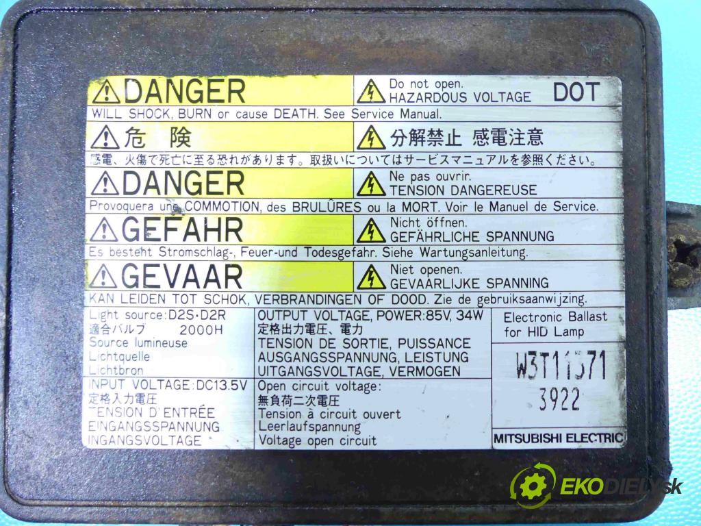 Mazda 3 I BK 2003-2009 2.0 16V 150 HP manual 110 kW 2000 cm3 4- střídač: xenon W3T11371 (Riadiace jednotky xenónu)