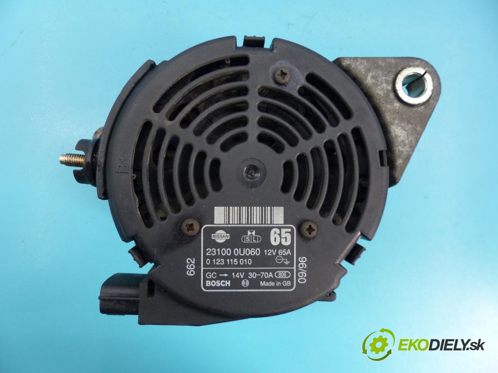 Nissan Micra K11 1992-2003 1.0 16V 54 hp manual 40 kW 997 cm3 5- Alternator 231000U060 (Alternátory)