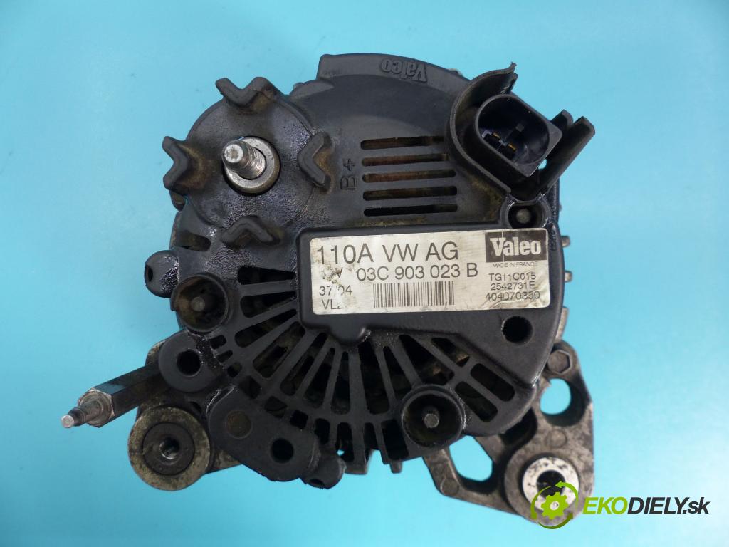 Vw Golf V 2003-2009 1.4 FSI 90 hp manual 66 kW 1390 cm3 3- Alternator 03C903023B (Alternátory)