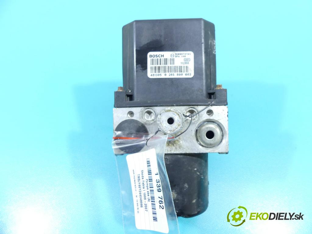 Skoda Fabia I 1999-2007 1.2 12V 64 HP manual 47 kW 1198 cm3 5- čerpadlo abs 0265800003 (Pumpy ABS)