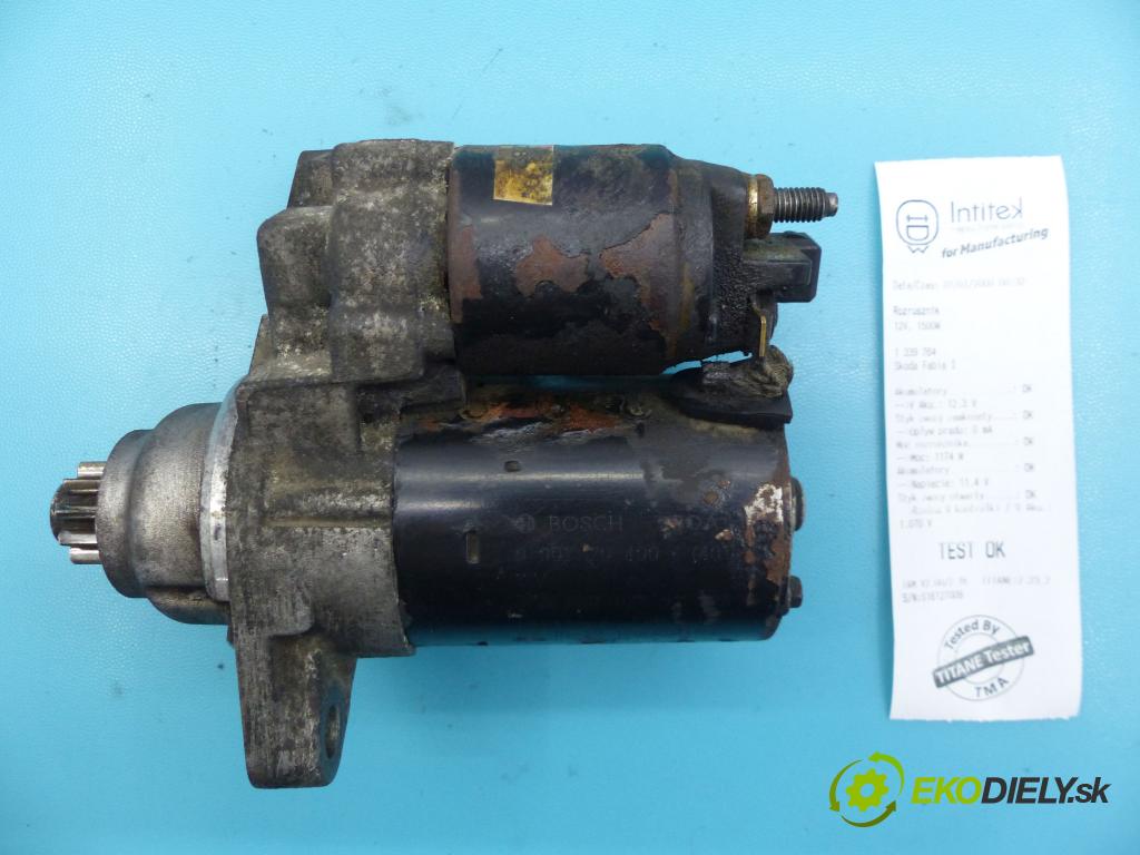 Skoda Fabia I 1999-2007 1.2 12V 64 HP manual 47 kW 1198 cm3 5- štartér 0001120400 (Štartéry)
