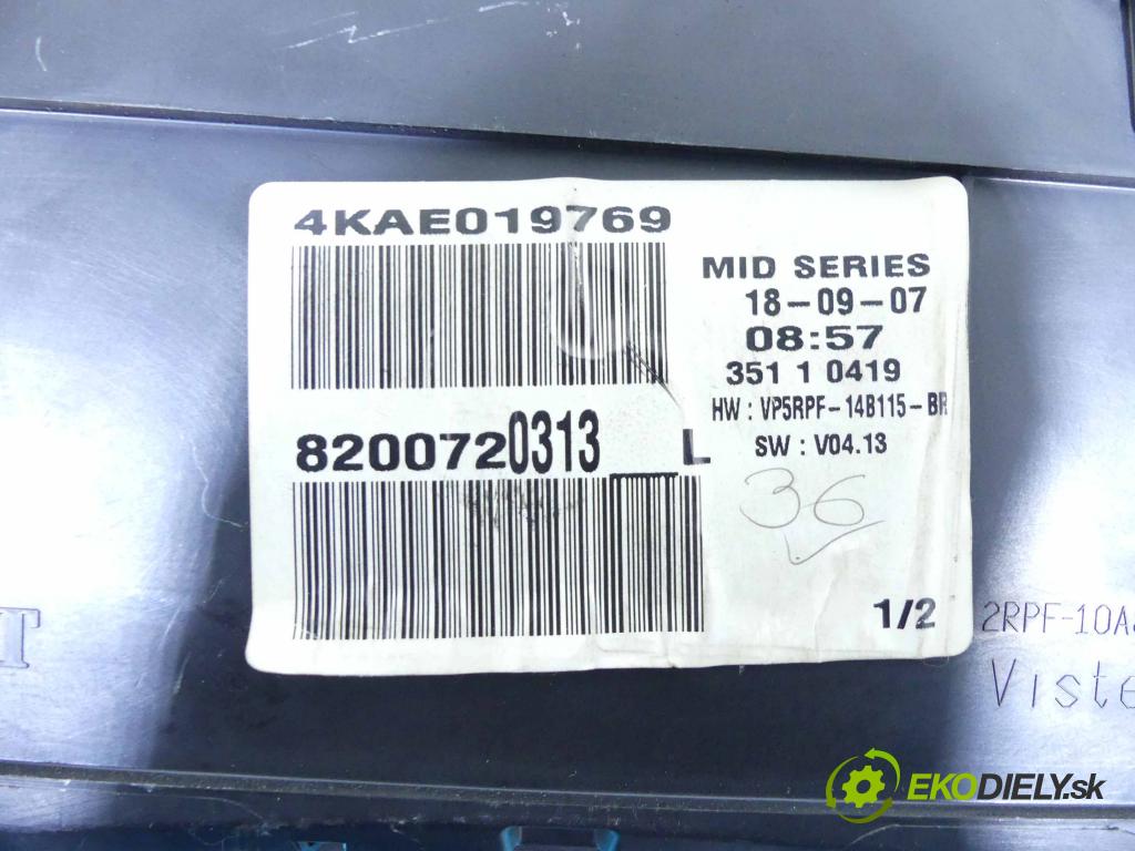 Renault Megane II 2003-2008 1.9 dci 131 HP manual 96 kW 1870 cm3 5- prístrojovka/ budíky 8200720313 (Prístrojové dosky, displeje)