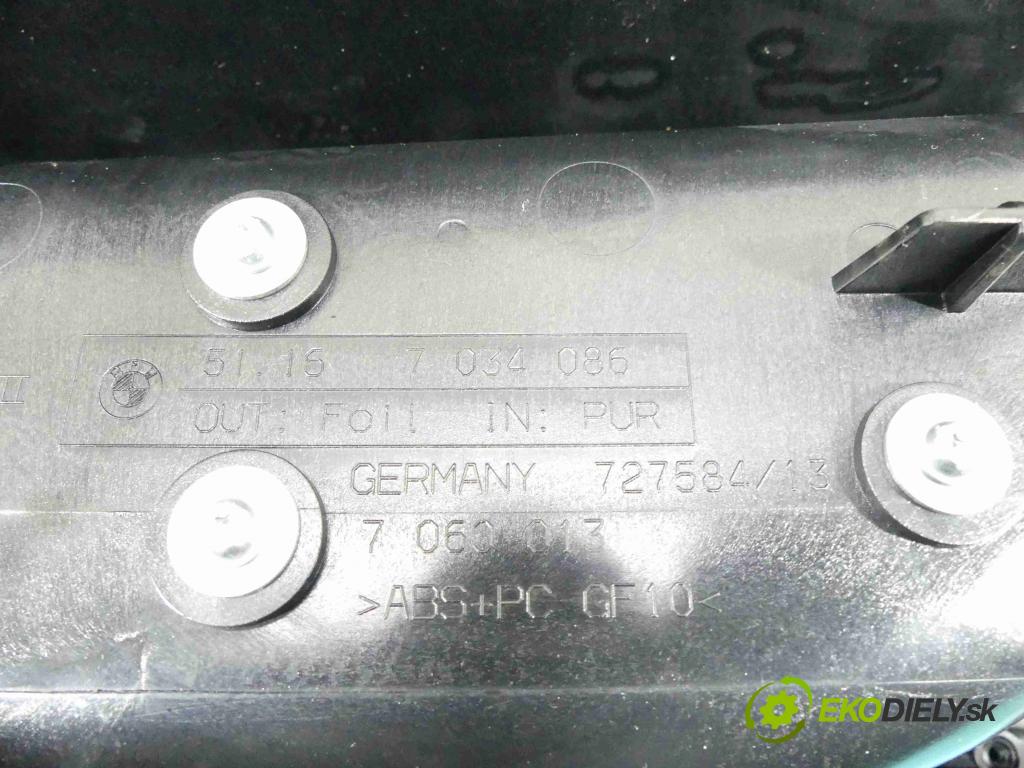 Bmw 5 E60 2003-2010 2.0d 150 HP manual 110 kW 1995 cm3 4- operadlo 7034087 (Lakťové opierky)