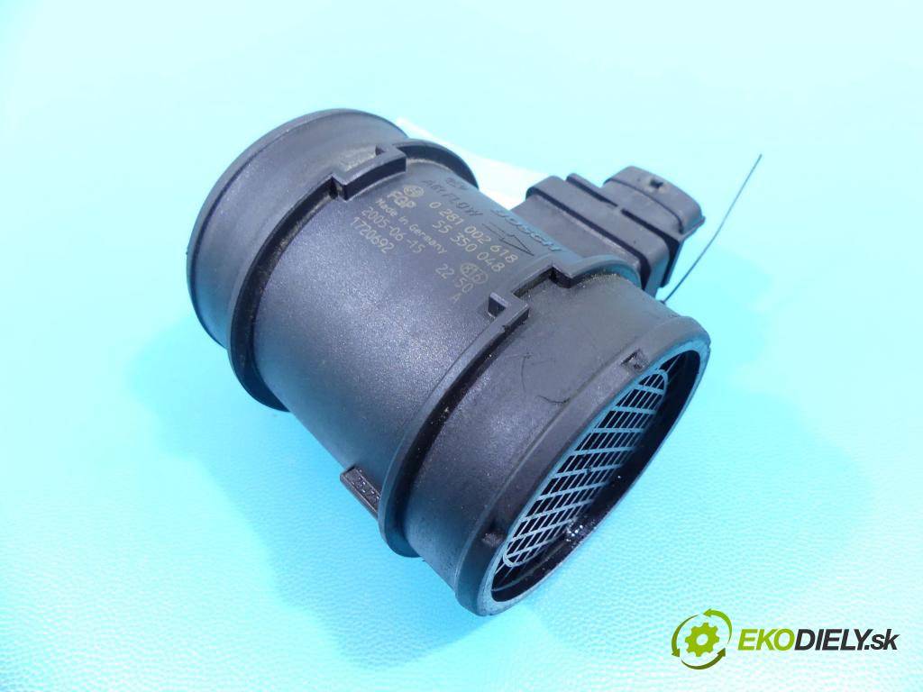 Opel Astra III 2004-2014 1.9 cdti 120 HP manual 88 kW 1910 cm3 5- průtokoměr: 0281002618 (Váhy vzduchu)