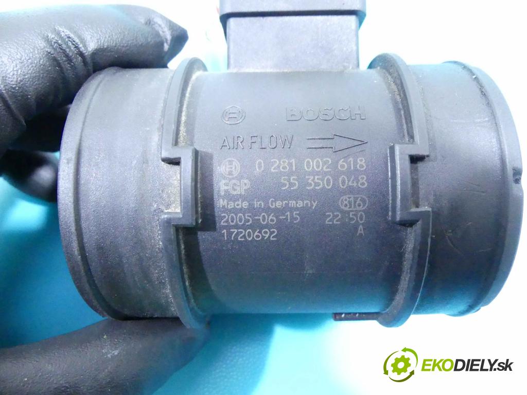 Opel Astra III 2004-2014 1.9 cdti 120 HP manual 88 kW 1910 cm3 5- průtokoměr: 0281002618 (Váhy vzduchu)