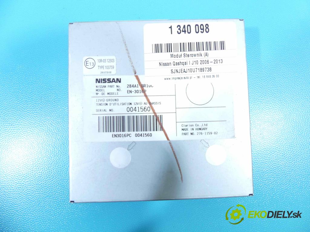Nissan Qashqai I J10 2006-2013 1.6 dci 131 HP manual 96 kW 1598 cm3 5- modul riadiaca jednotka 284A1-BR10C (Ostatné)