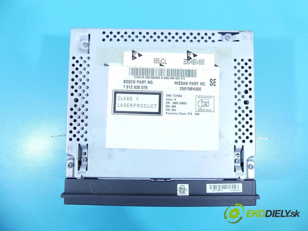Nissan Qashqai I J10 2006-2013 1.6 dci 131 HP manual 96 kW 1598 cm3 5- Radio originál 25915BH30E