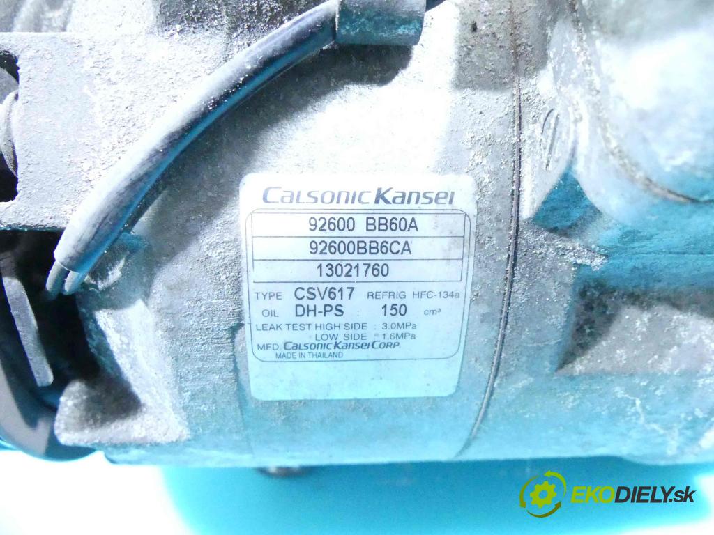 Nissan Qashqai I J10 2006-2013 1.6 dci 131 HP manual 96 kW 1598 cm3 5- čerpadlo klimatizácie 92600-BB60A