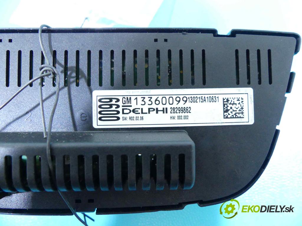 Opel Meriva B 2010-2017 1.4 T 120 HP manual 88 kW 1364 cm3 5- panel kúrenia 13360099