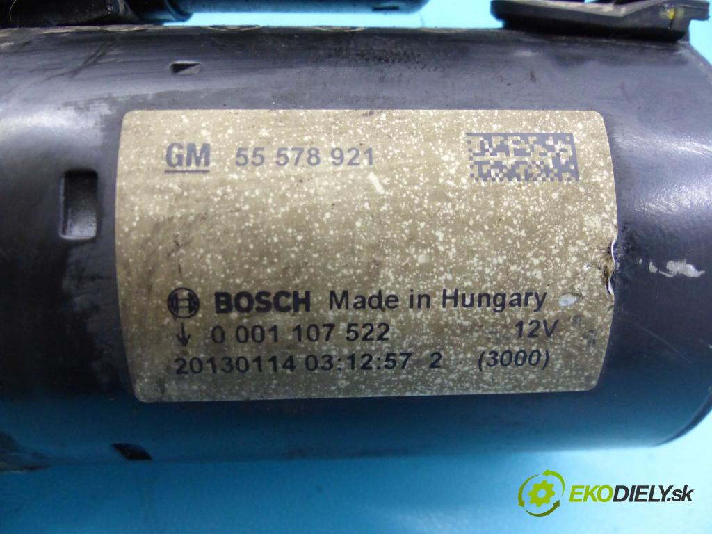 Opel Meriva B 2010-2017 1.4 T 120 HP manual 88 kW 1364 cm3 5- štartér 55578921 (Štartéry)