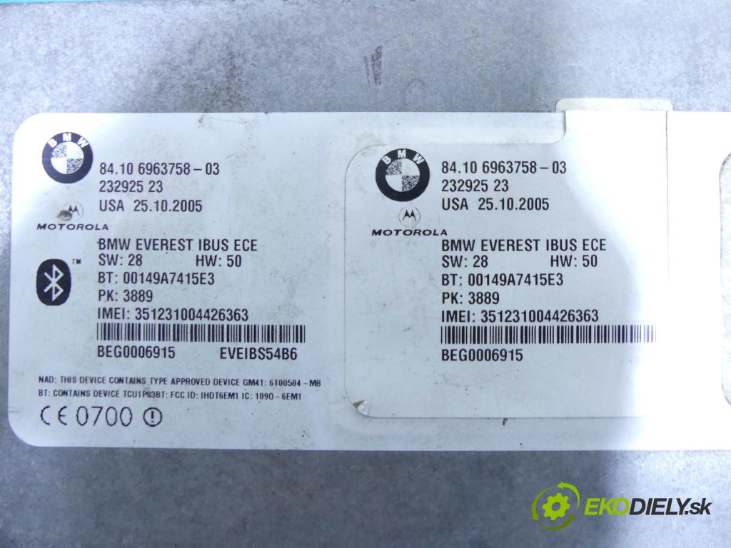 Bmw X3 E83 2003-2010 2.0d (M47): 150 HP manual 110 kW 1995 cm3 5- modul riadiaca jednotka 6963758 (Ostatné)