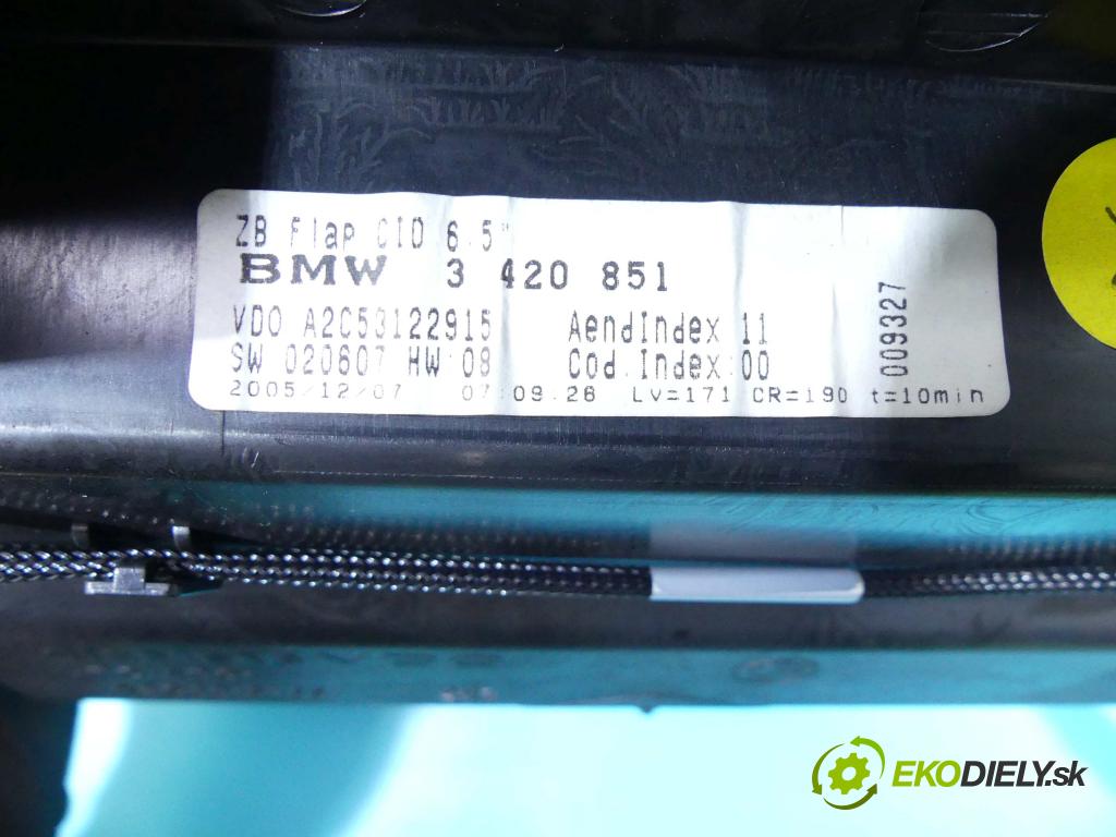 Bmw X3 E83 2003-2010 2.0d (M47): 150 HP manual 110 kW 1995 cm3 5- Zobrazit: 3420851 (Prístrojové dosky, displeje)