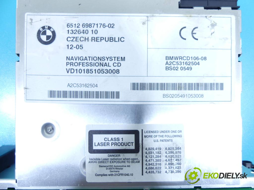 Bmw X3 E83 2003-2010 2.0d (M47): 150 HP manual 110 kW 1995 cm3 5- Radio originál 6987176-02