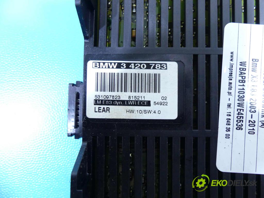 Bmw X3 E83 2003-2010 2.0d (M47): 150 HP manual 110 kW 1995 cm3 5- modul riadiaca jednotka 3420783 (Ostatné)