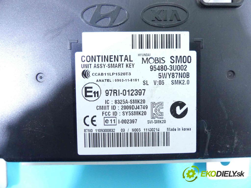 Kia Sportage III 2010-2015 2.0 crdi 136 HP automatic 100 kW 1995 cm3 5- modul riadiaca jednotka 95480-3U002 (Ostatné)