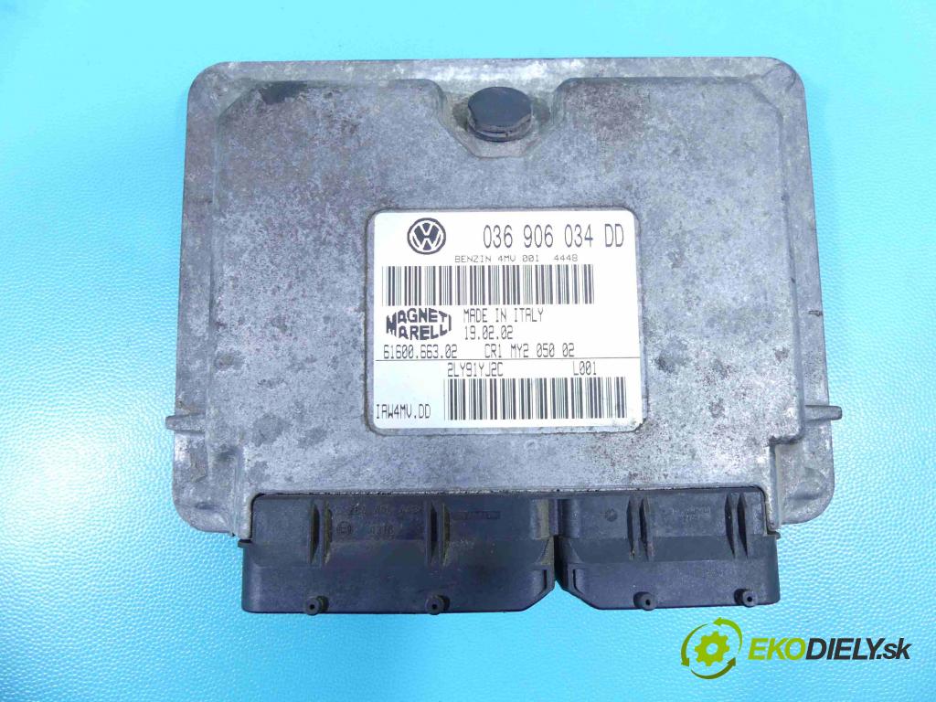 Vw Polo IV 9N 2001-2009 1.4 16V 75 hp manual 55 kW 1390 cm3 5- řídící jednotka motoru 036906034DD