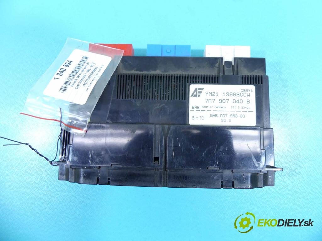 Seat Alhambra I 1996-2010 1.9 tdi 116 HP manual 85 kW 1896 cm3 5- panel kúrenia 7M7907040B