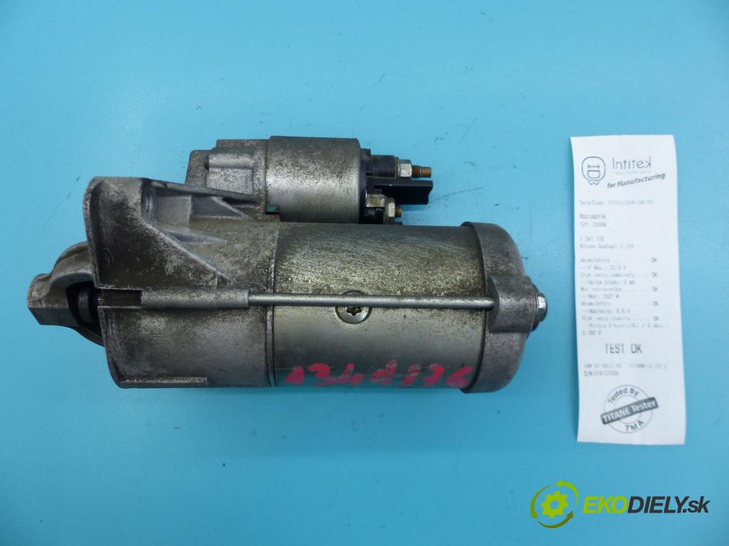 Nissan Qashqai I J10 2006-2013 1.6 dci 131 HP manual 96 kW 1598 cm3 5- štartér 233001375R-C (Štartéry)