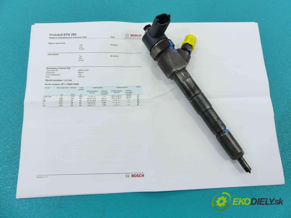 Fiat Croma II 2005-2010 1.9 jtd 150 HP manual 110 kW 1910 cm3 5- vstrek 0445110243 (Vstrekovače)