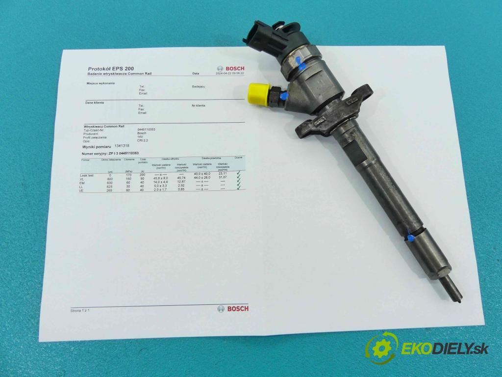 Ford Focus Mk2 2004-2011 1.6 tdci 90 HP manual 66 kW 1560 cm3 5- vstrek 0445110353 (Vstrekovače)