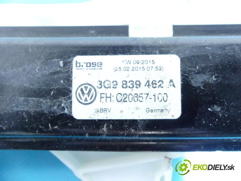 Vw Passat B8 2014 - 2.0 tdi 150 hp manual 110 kW 1968 cm3 5- mechanismus stahování zadní pravý 3G9839462A