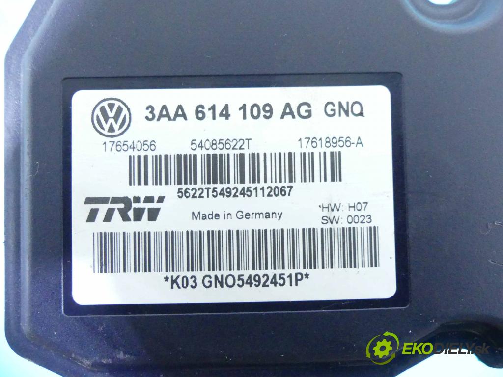 Vw Passat B7 2010-2014 2.0 tdi 140 HP manual 103 kW 1968 cm3 5- čerpadlo abs 3AA614109AG (Pumpy ABS)
