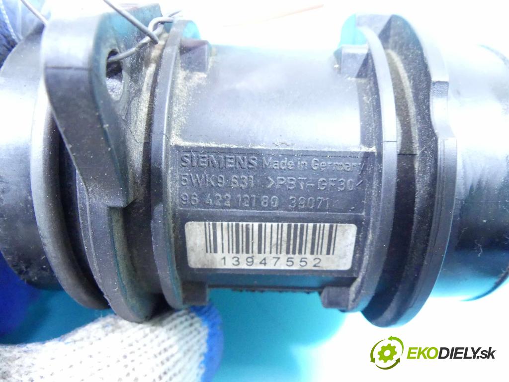 Citroen C3 I 2002-2009 1.4 hdi 68 HP manual 50 kW 1398 cm3 5- průtokoměr: 5WK9631 (Váhy vzduchu)