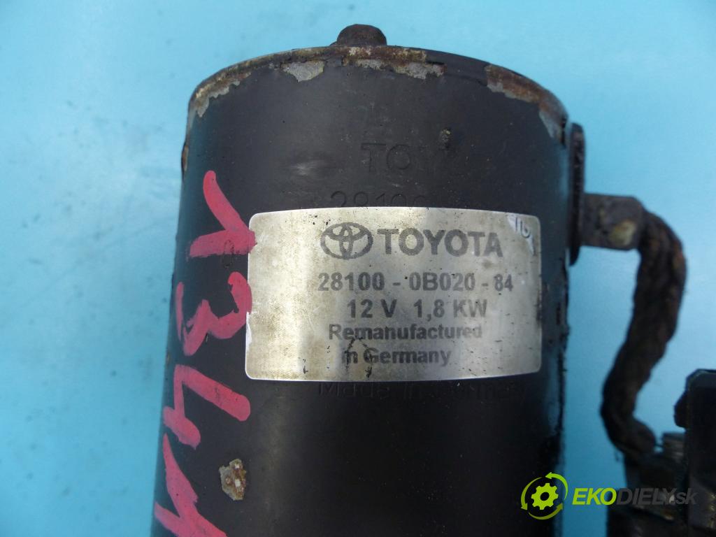 Toyota Corolla E12 2001-2009 2.0 D4D 110 HP manual 81 kW 1995 cm3 5- štartér 28100-0B020-84 (Štartéry)