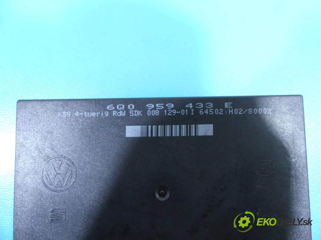 Seat Ibiza III 6L 2002-2008 1.4 16V 101 HP manual 74 kW 1390 cm3 3- modul riadiaca jednotka 6Q0959433E (Ostatné)