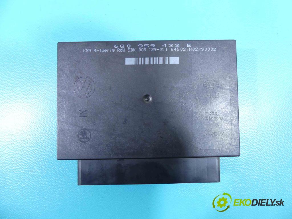 Seat Ibiza III 6L 2002-2008 1.4 16V 101 HP manual 74 kW 1390 cm3 3- modul riadiaca jednotka 6Q0959433E (Ostatné)
