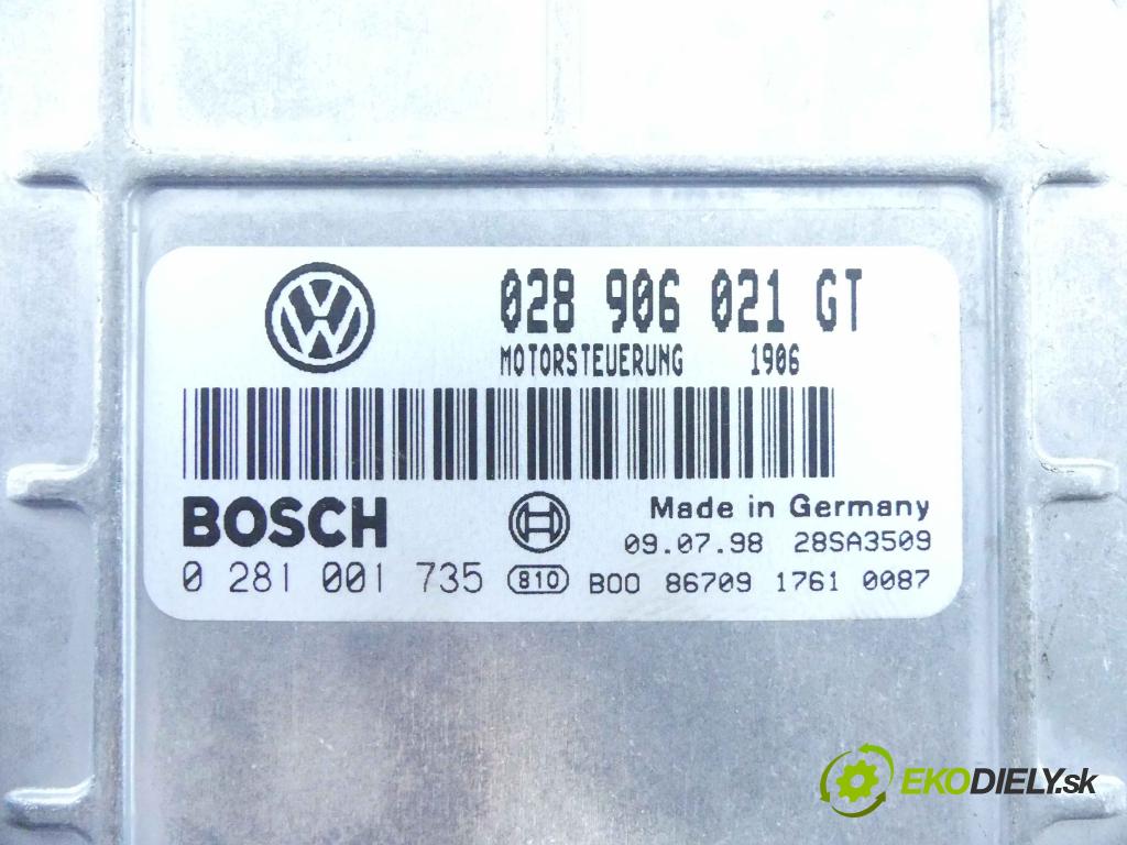 Vw Sharan I 1995-2010 1.9 tdi 110 hp manual 81 kW 1896 cm3 5- řídící jednotka motoru 028906021GT