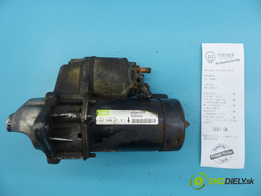 Opel Corsa B 1993-1999 1.4 60 HP manual 44 kW 1389 cm3 5- štartér D6RA62 (Štartéry)